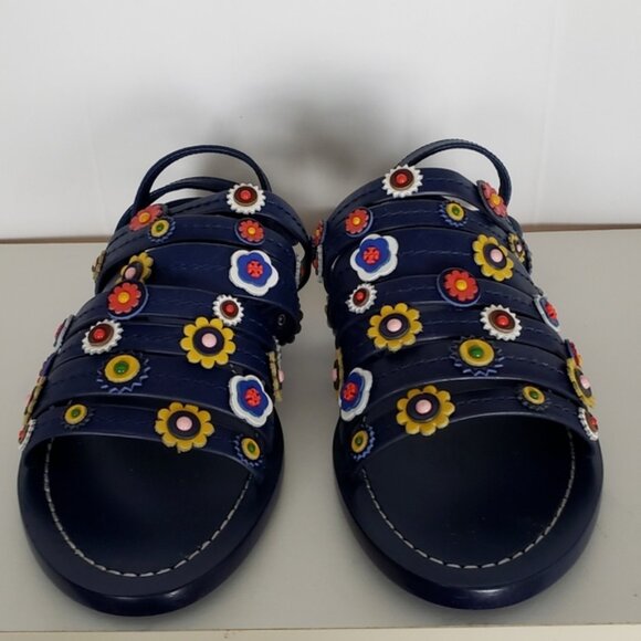 Tory Burch Marguerite Ankle Strap‎ Flat Sandals SZ 6.5 NWOB - Picture 4 of 5